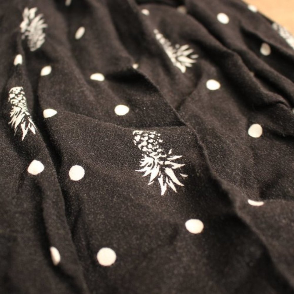 Torrid Black & White Pineapple Polka Dot Flowy Summer Dress 0 - Picture 3 of 9